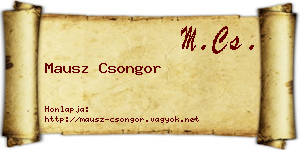 Mausz Csongor névjegykártya